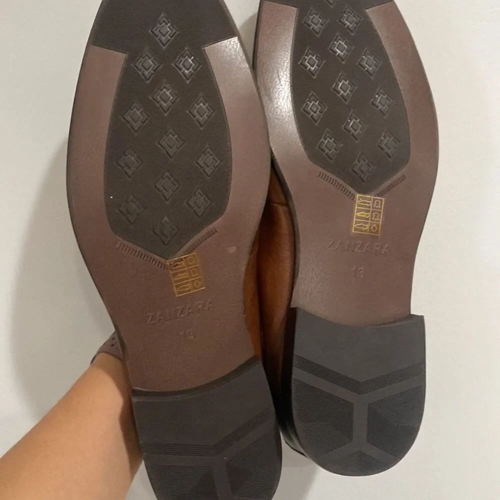 Zanzara New No Box Men's Brown Toe Penny Loafer Slip On Dress Shoes Sz 13 HSS400